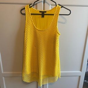 Longer Yellow knit tank top. Size small